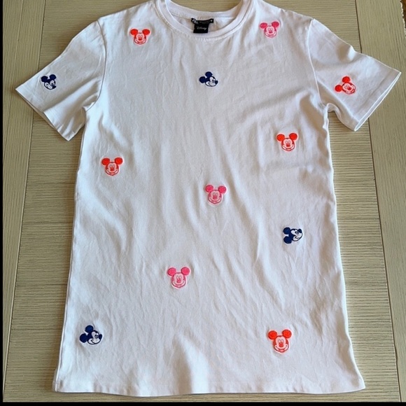 Zara/Disney Colab Limited Edition Mickey Mouse Embroidered Shirt‎ Dress Size 5 - Picture 8 of 8